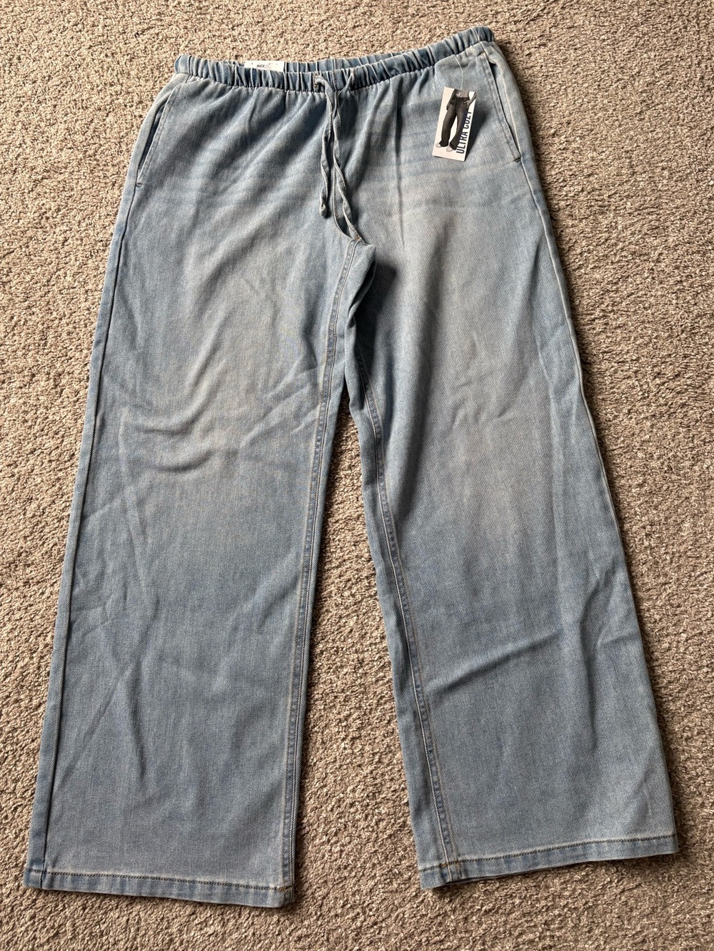 Women’s Vanilla Star Light Wash Drawstring Denim Jeans